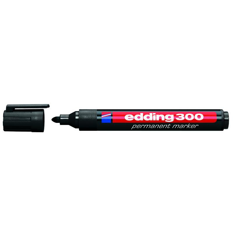 Маркер edding Permanent e-300/01, 1,5-3 мм круглий чорний